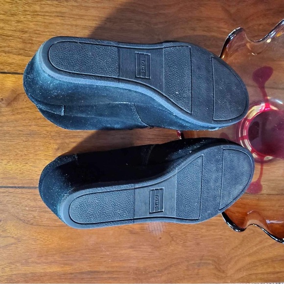 Toms Desert Wedge Black Suede Ankle Booties Lace Up Size 9 - Picture 8 of 9